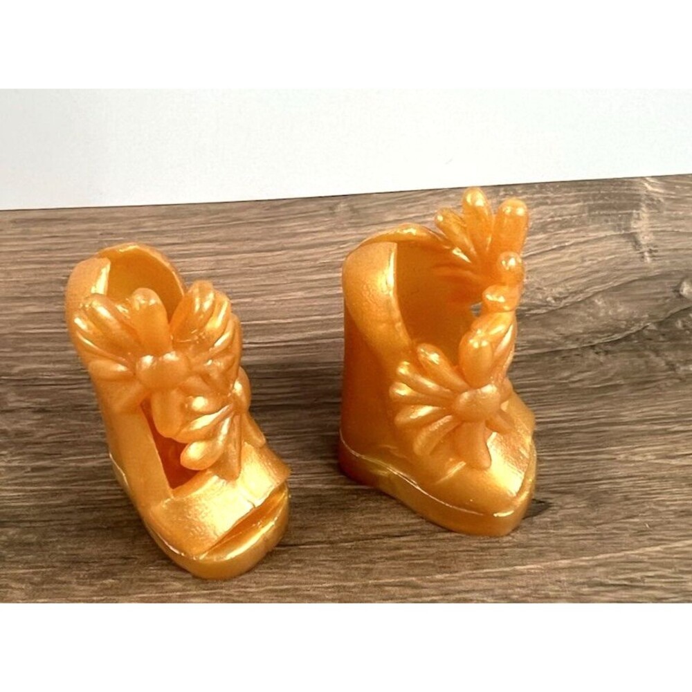 Orange Plastic Doll Shoes Fashion Accessory Pair Single Unit